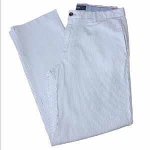 34x32 Izod straight blue & white seersucker pants
